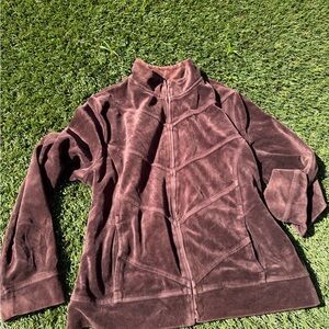 Women's Chocolate Brown Fleece Jacket